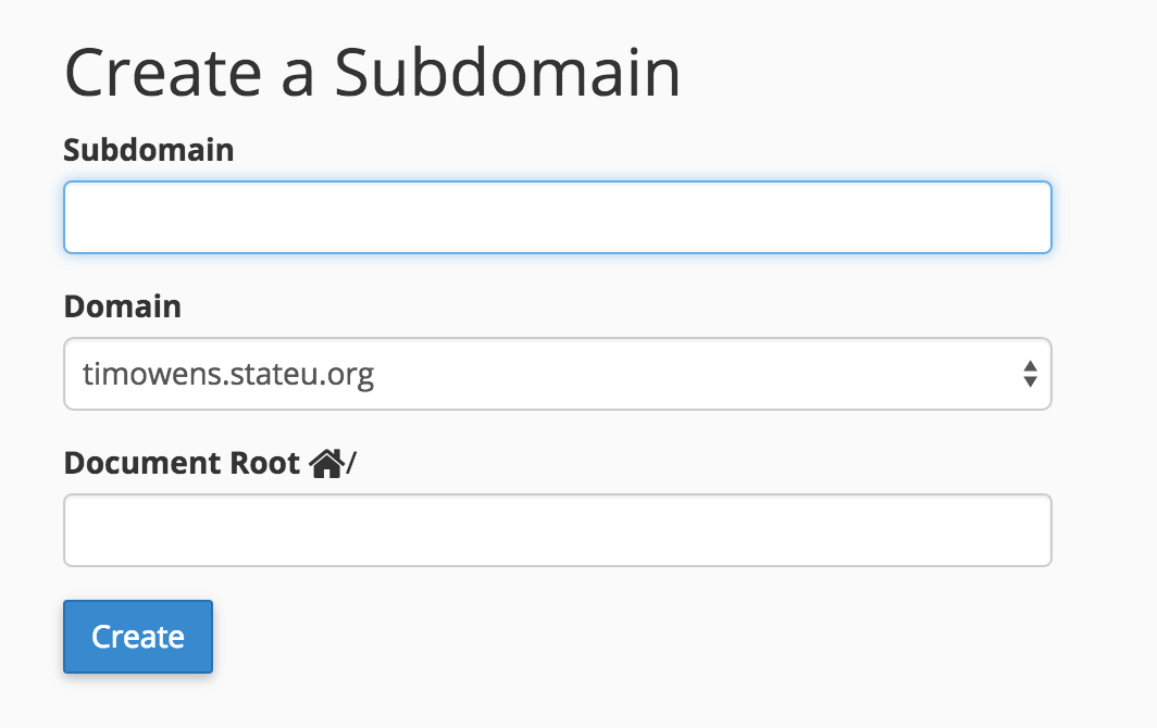 Subdomain Interface