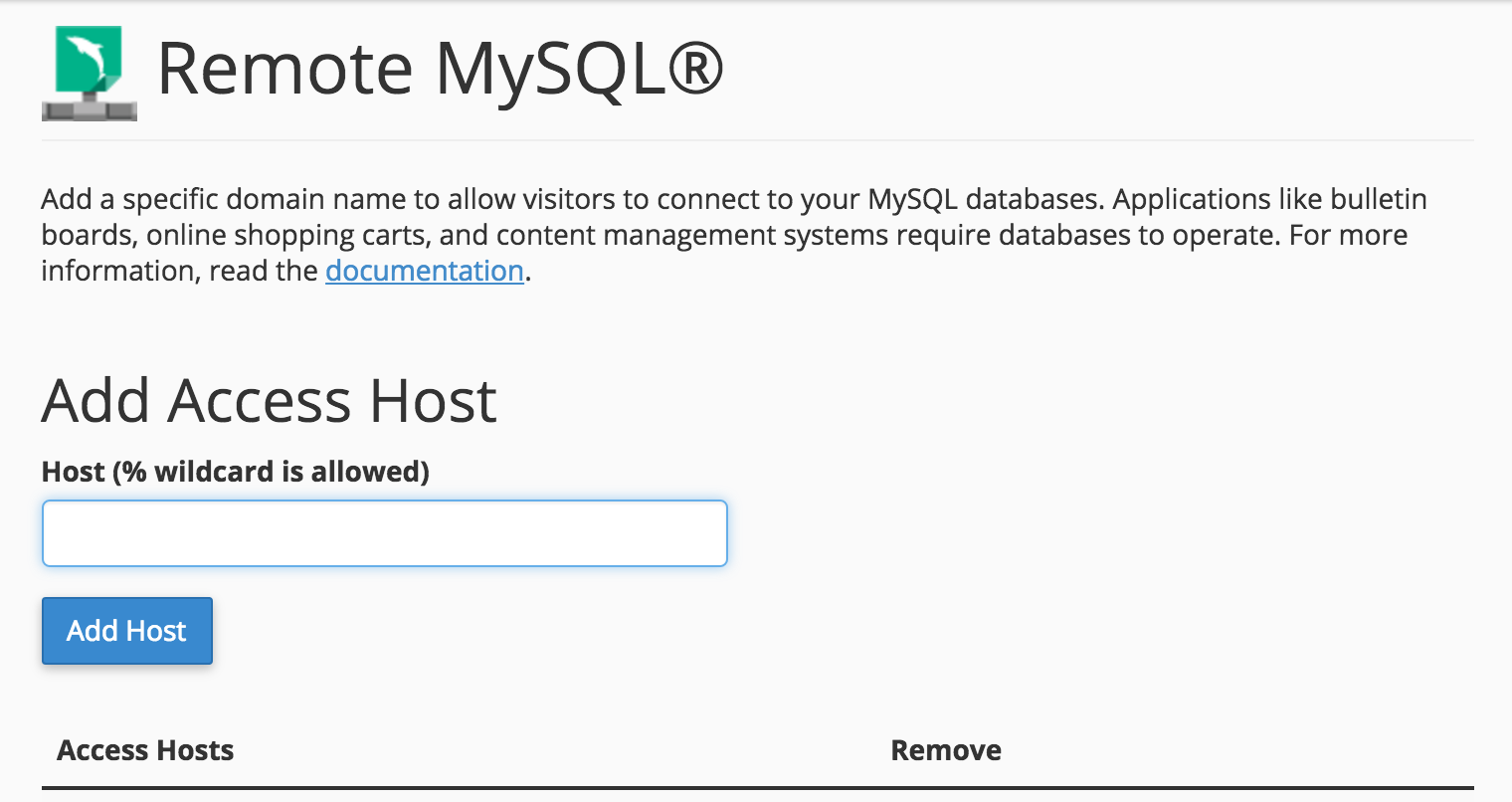 Remote MySQL