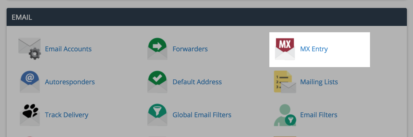 Email Section in cPanel