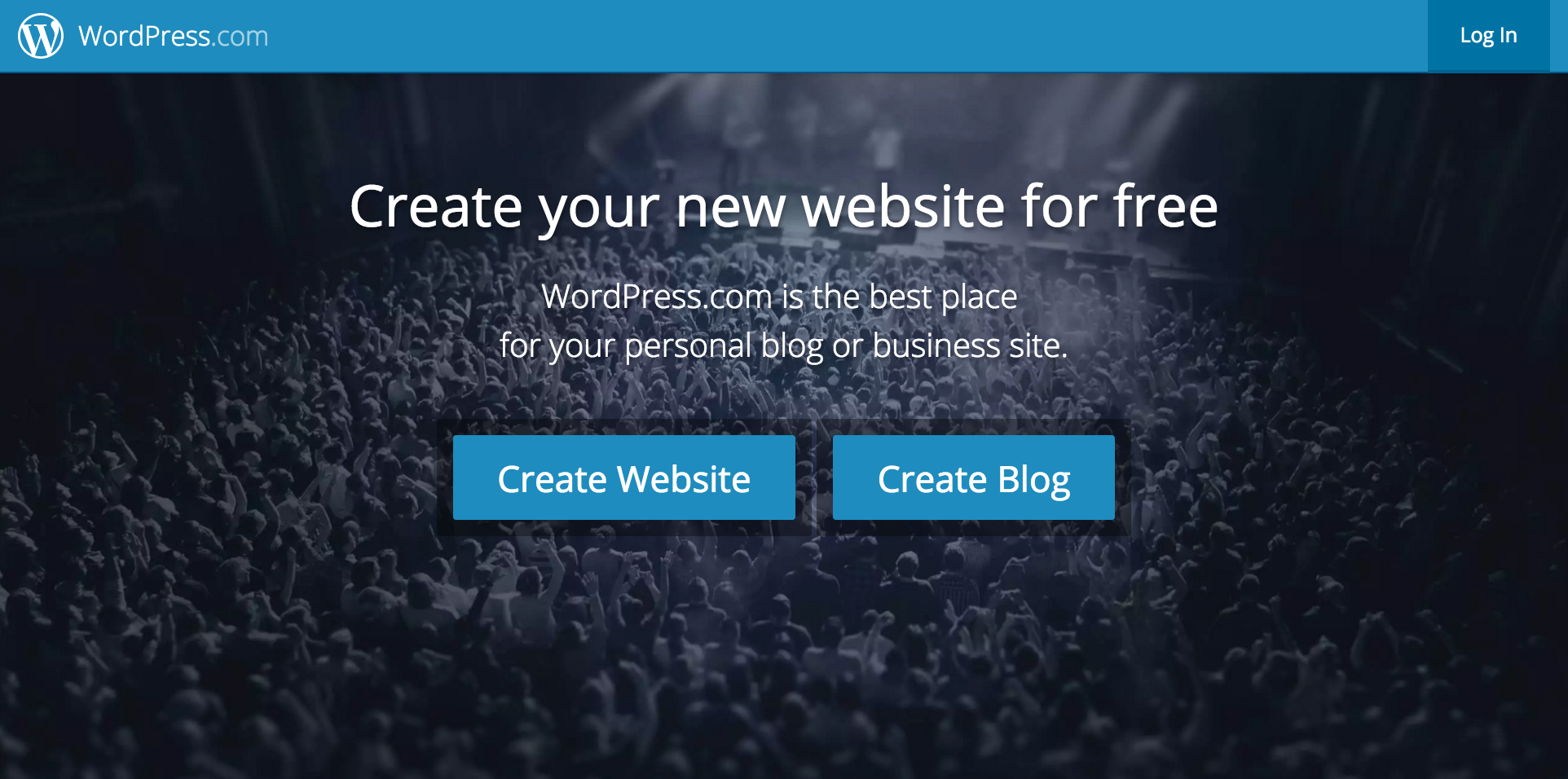 Screenshot of WordPress.com