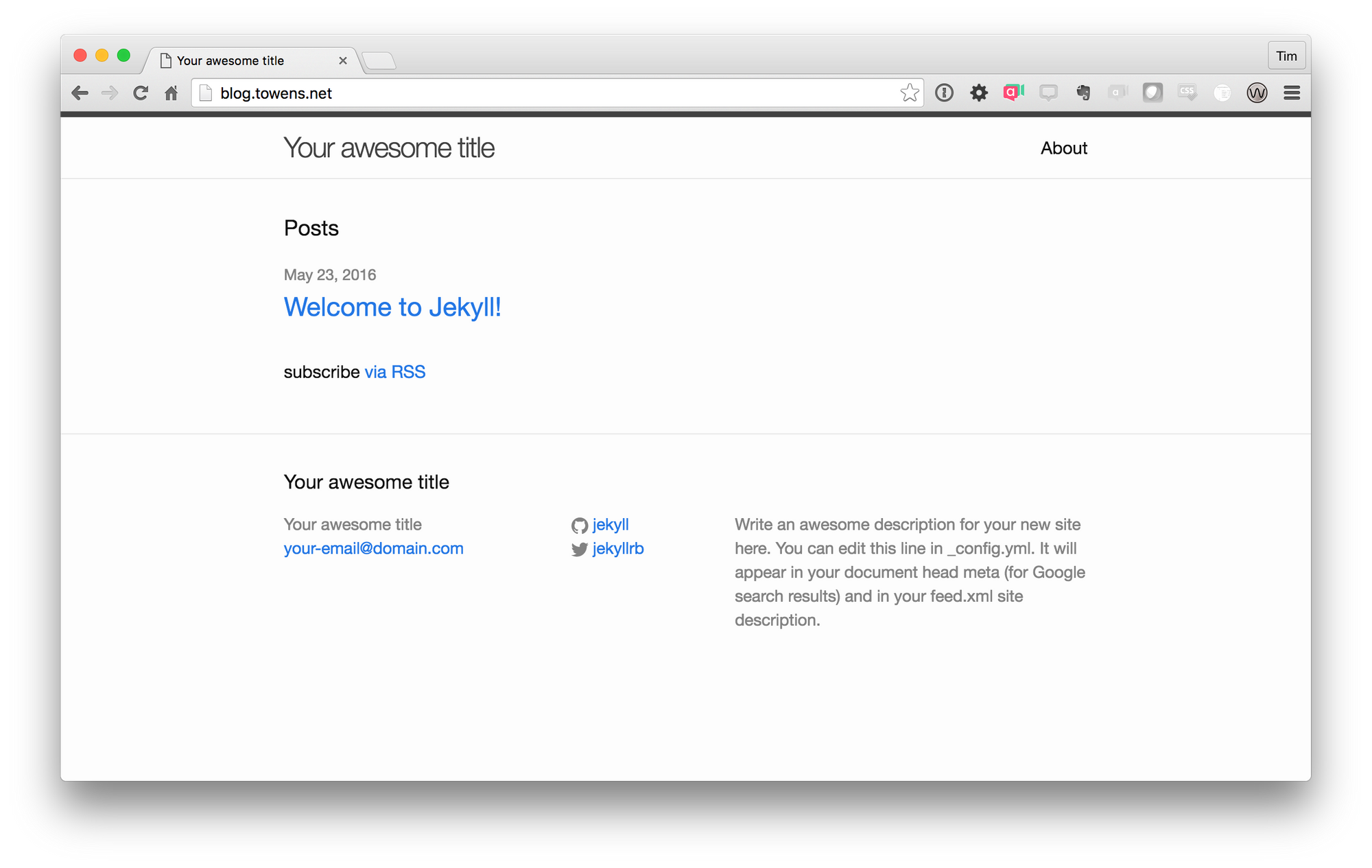 Running a Jekyll Site on Reclaim Hosting